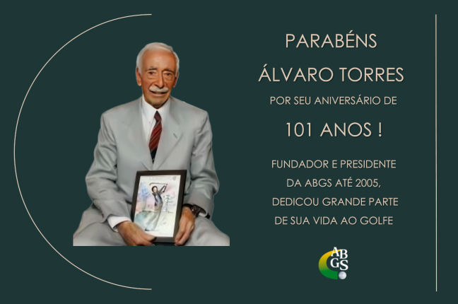 Álvaro Torres, fundador e ex-presidente da ABGS comemorou 101 anos esta semana