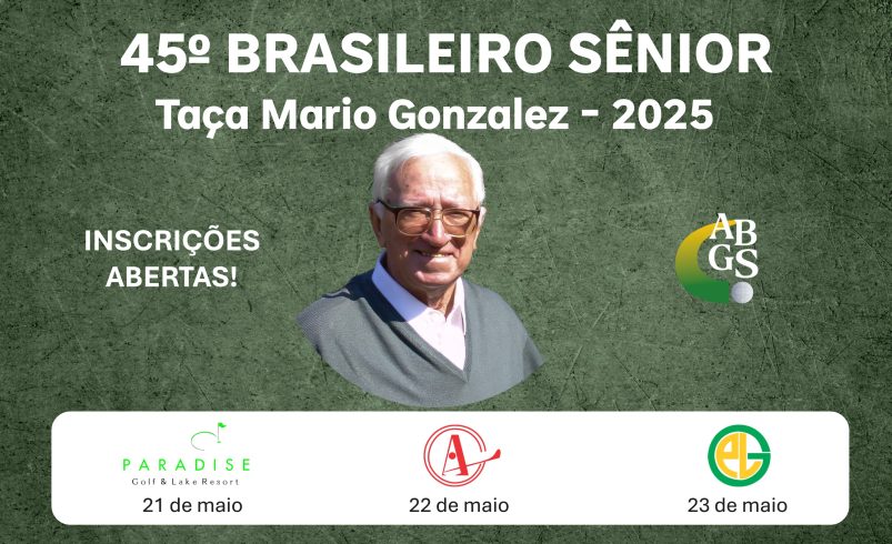 Inscreva-se já para o 45º Campeonato Brasileiro Sênior – Taça Mario Gonzalez 2025