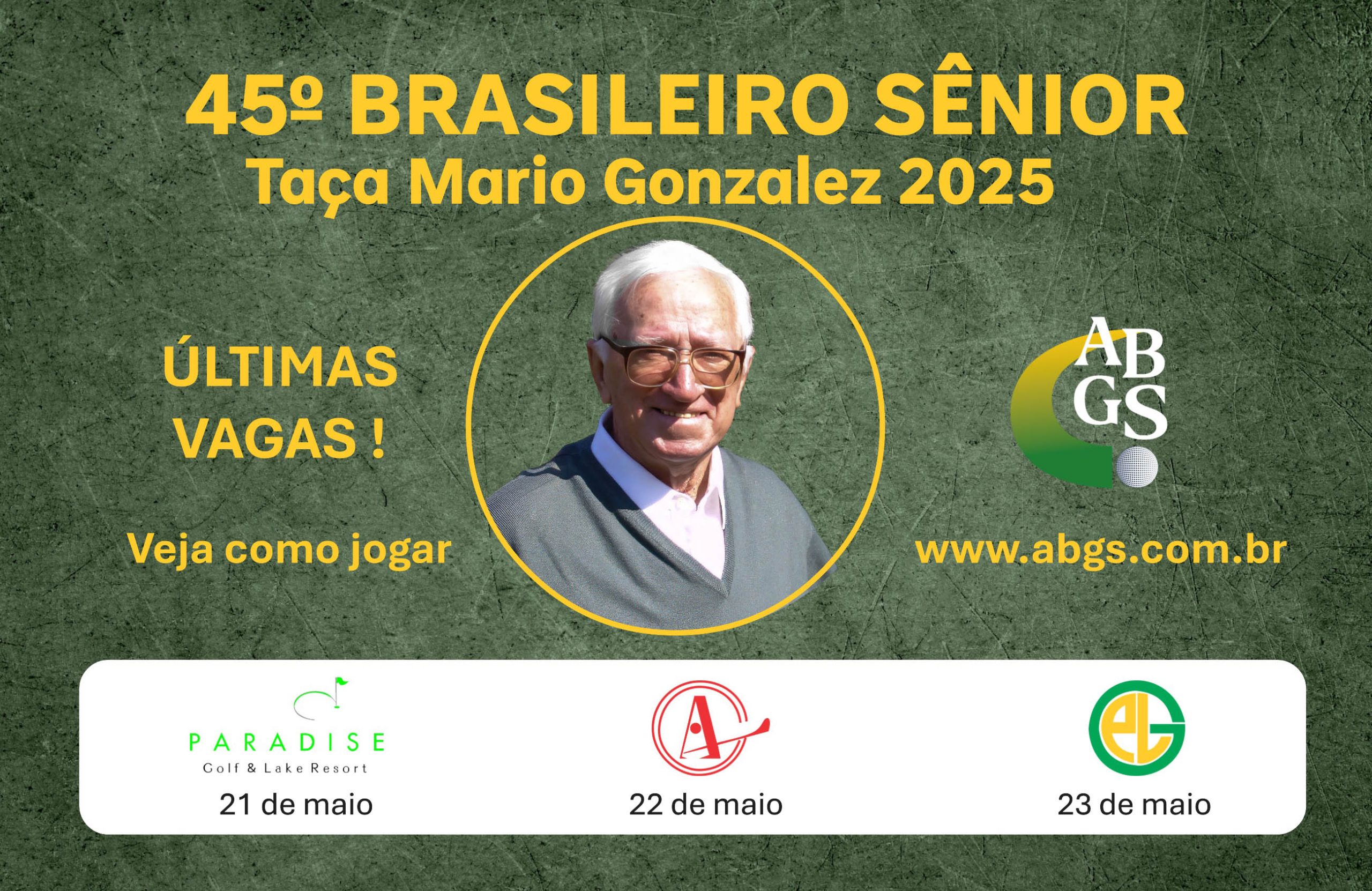 Ainda dá tempo de participar do Campeonato Brasileiro Sênior – Taça Mario Gonzalez 2025