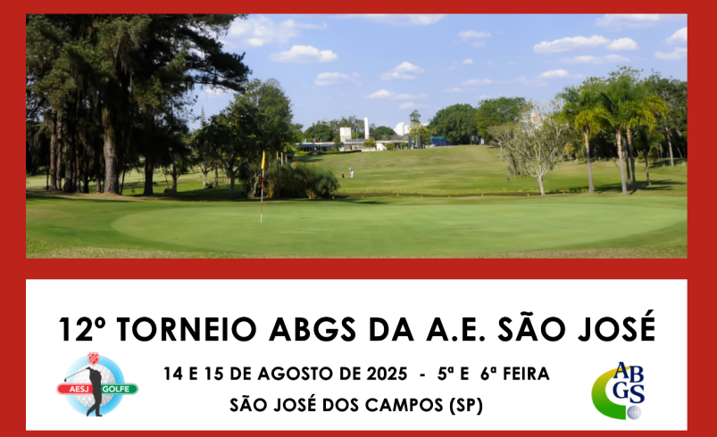ABGS inova com torneio de dois dias em campo de 9 buracos, nestas 5ª e 6ª, na AE São José