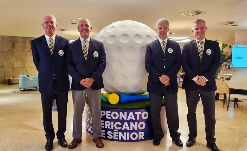45º Sul-Americano de Golfe Sênior: Estreantes dão liderança ao Brasil, no Campo Olímpico, no RJ