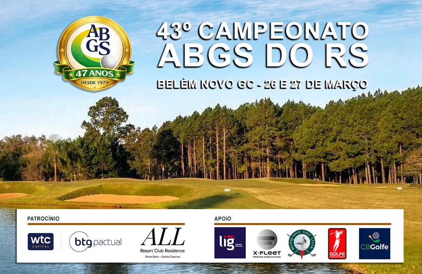 Inscreva-se para o 43º Campeonato ABGS do Rio Grande do Sul, dias 26 e 27 de março