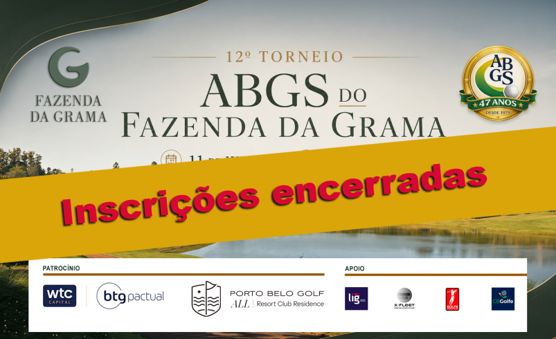 Encerradas as inscrições para o 12º Torneio ABGS do Fazenda da Grama