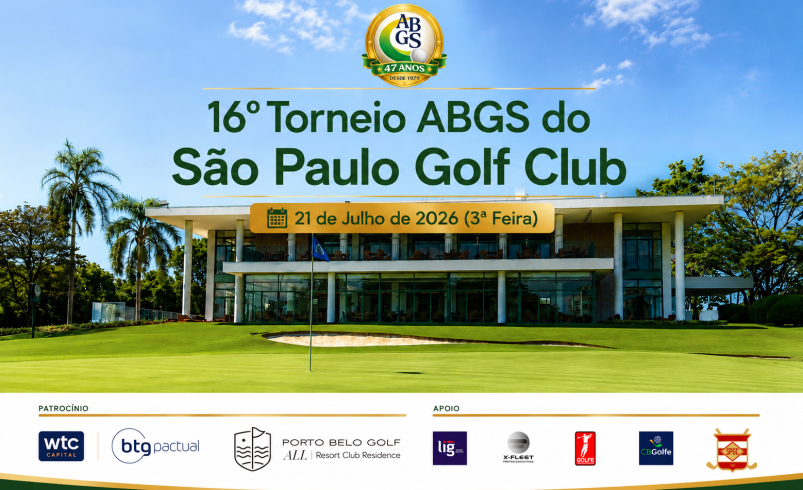 Estão abertas as inscrições para o 16º Torneio ABGS do São Paulo Golf Club. Vagas limitadas