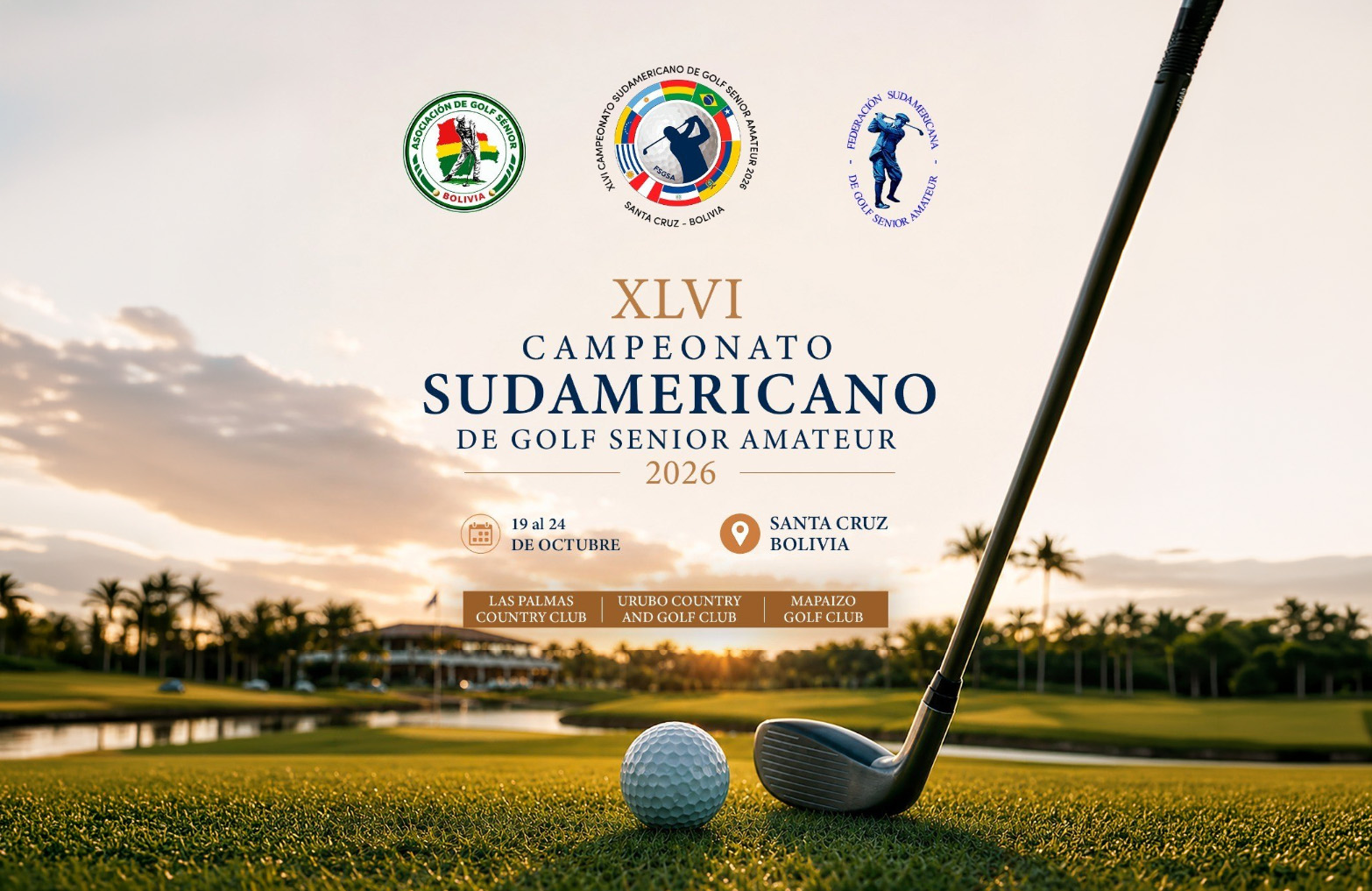Abertas novas vagas para o Brasil no 46º Campeonato Sul-Americano de Golfe Sênior